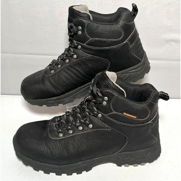 KHOMBU Men's 7.5 Memory Foam Hiker Boot Thinsulate Black Waterproof Lightweight - Picture 1 of 9